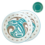 Porcelain Art Dinner Plates - (Set Of 2) Killer Whale Trevor Angus, Gitxsan