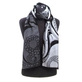 JACQUARD BRUSHED SILK SCARF - OCTOPUS (NUU) by ERNEST SWANSON, HAIDA