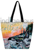 LARGE CANVAS TOTE BAG - KILLER WHALE SUNSET By Carla Joseph