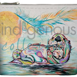 Otter Family By Carla Joseph | Canvas Coin Purse