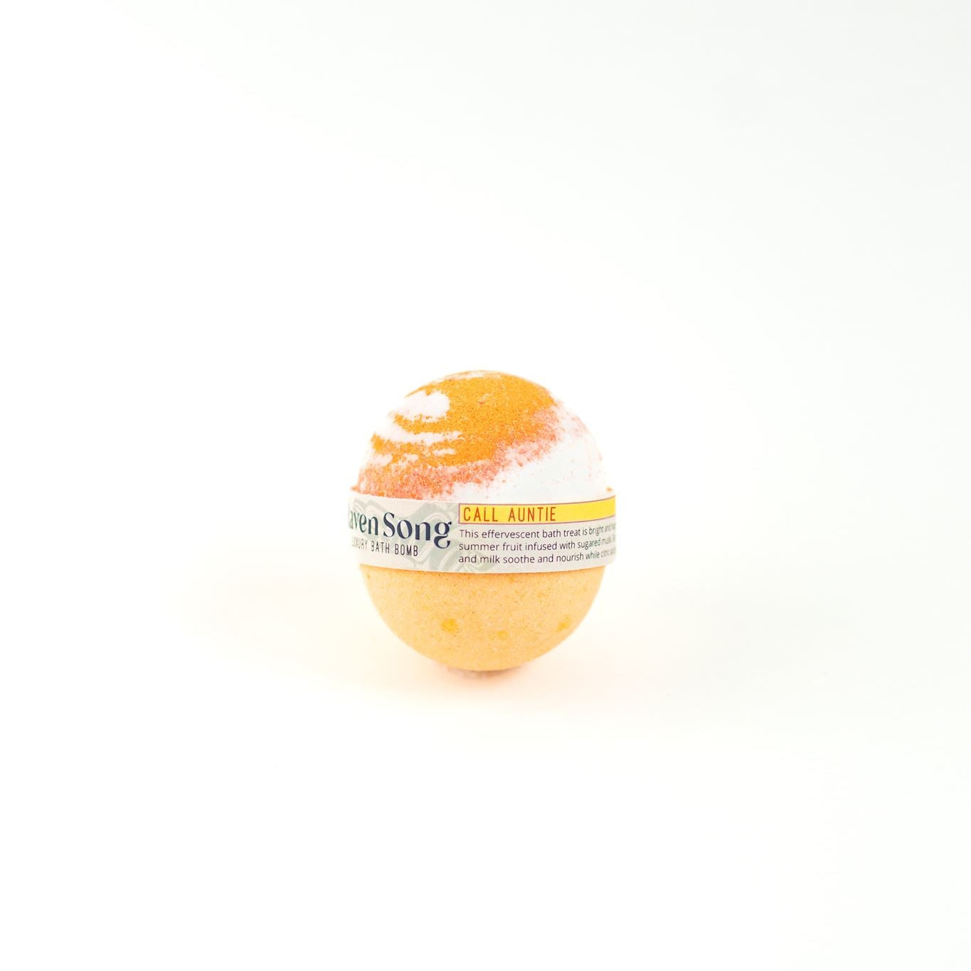 Call Auntie Luxury Bath bomb in Grapefruit, Mango and Musk scents by Ravensong