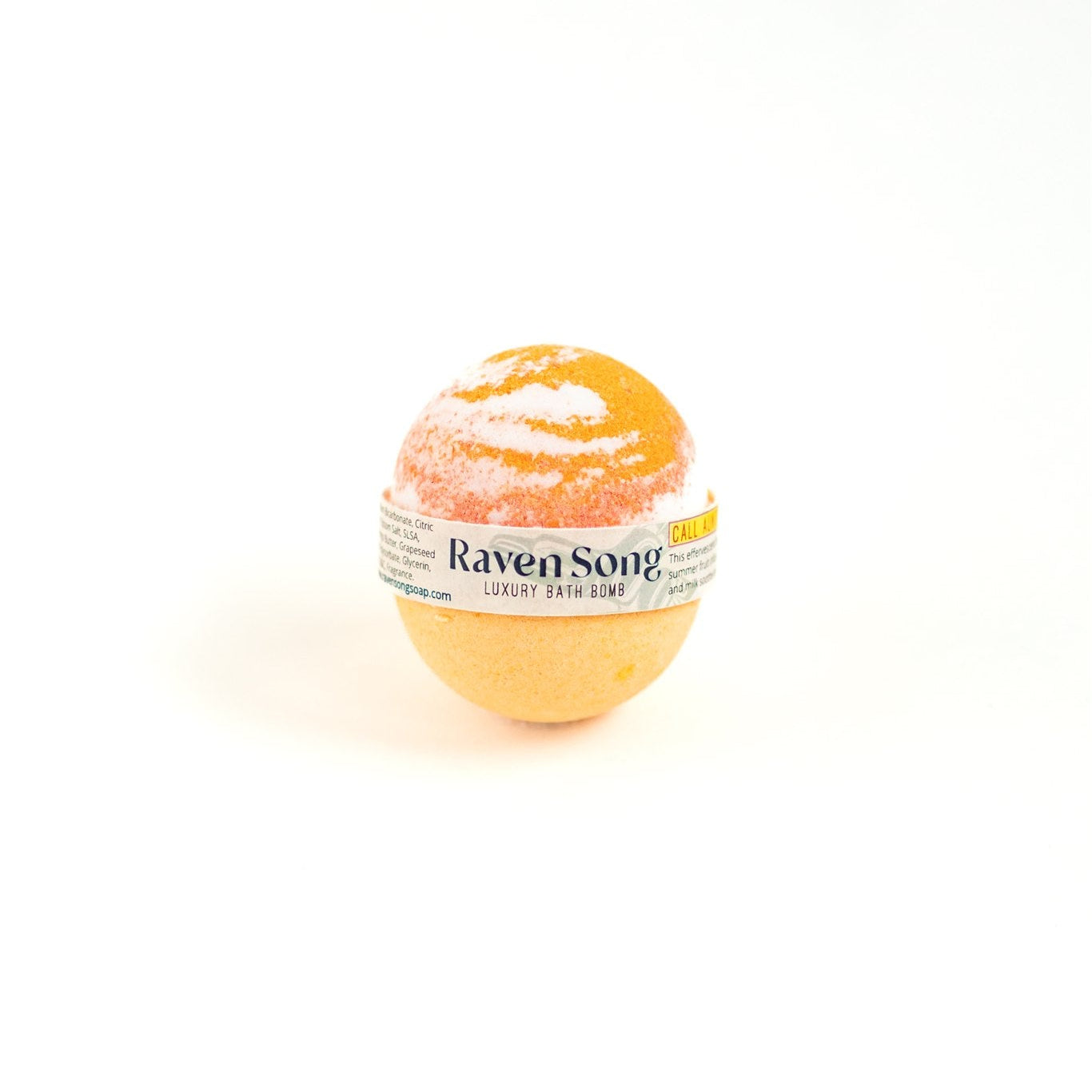 Call Auntie Citrus Bath bomb in Grapefruit and Mango scents by Ravensong